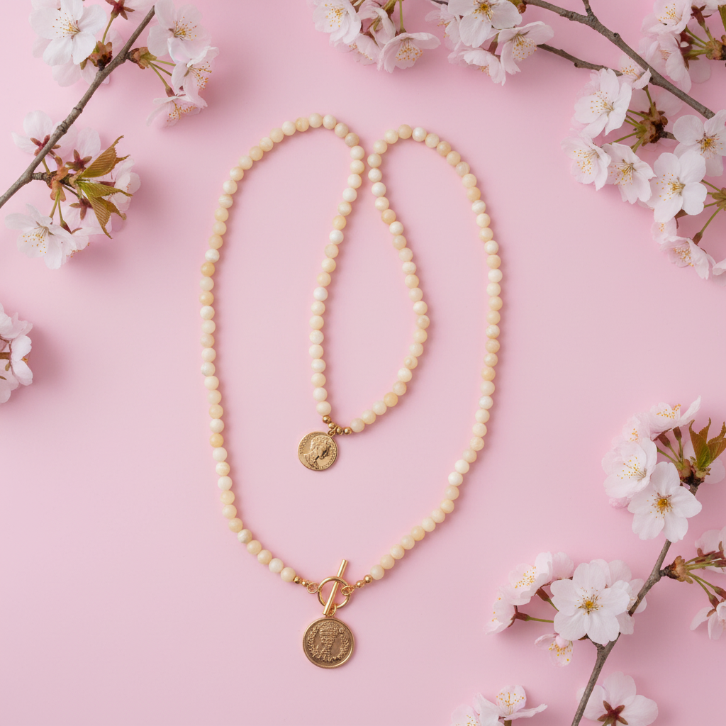 Collar beige primavera