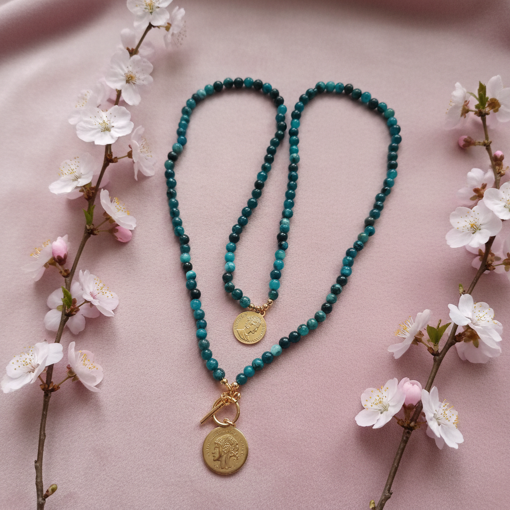 Collar turquesa primavera